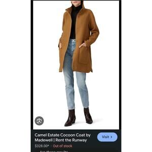 Madewell Estate Cocoon Coat Small Wool Mox Long Size Small